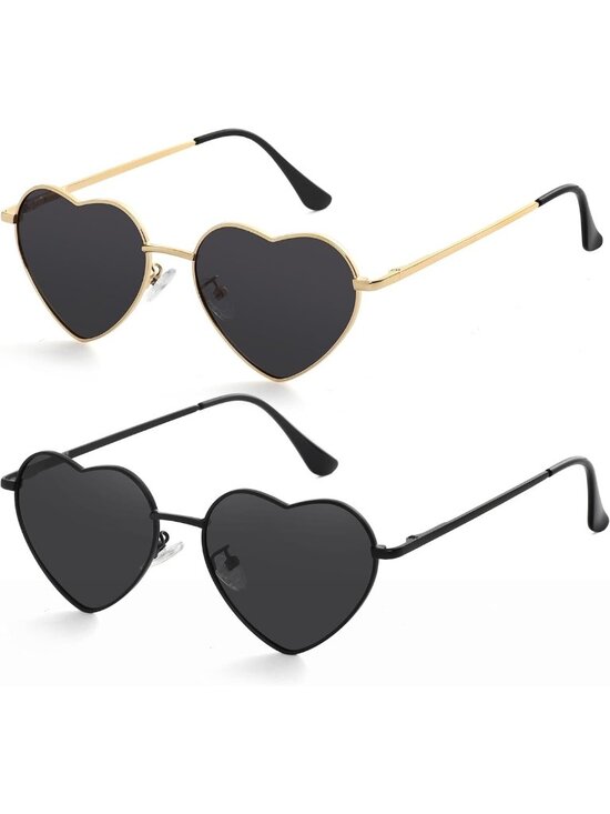 Chic Polarized Heart Sunglasses for Women | Metal Frame, UV400 Protection main image 4